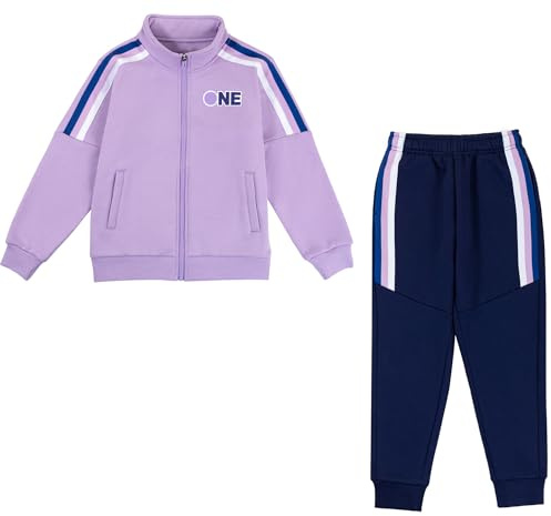 Tancefair Kids Girls Tracksuit 2 Piece Outfits Girls Sweatsuit Full Zip Front Classic Jacket & Bottom Jogging Suit Sweatshirts Casual Clothing Set Activewear Set (4-15 Years)