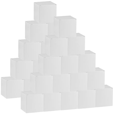 30 st. presentlådor små presentlådor vit, 5 x 5 x 5 cm vit papperskartong | Presentlådor med lock för gåvor, fester, födelsedag, bröllop, nattvard, halsband, örhängen, godis