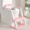 Grismire Potty Training Seat Toilet Baby Kids Foldable Toddler Toilet Seat Ladder Adjustable Height Toilet PU Cushion Splash Guard Anti-Slip Pad Step Stool Upgrade 2 in 1 Toddler Toilet Seat (Pink)