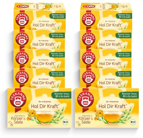 TEEKANNE Hol Dir Kraft® Bio-Kräutertee, 10 Packungen x 18 Beutel (10x 36g)