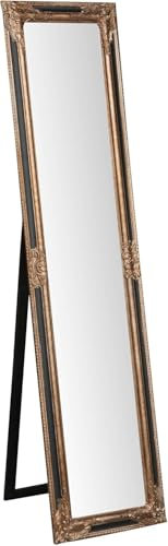 Biscottini Specchio da terra camera da letto 42,5x5,5x172,5 cm - Specchiera da terra con cornice in legno - Specchio lungo da terra