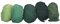 Rayher Hobby Rayher Reine Schurwolle, meliert, Vlies, 5 Farben á 20 g, (gesamt 100 g), Grüntöne, 100% Wolle zum Filzen, Märchenwolle, Filzwolle, 5363700, Grün-töne