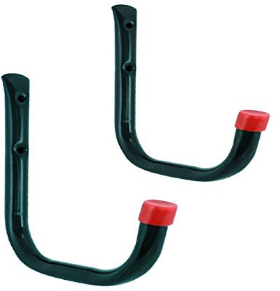 2 x Heavy Duty Storage Hooks Wall Mounted, Ladder Garage Shed Bikes Tools Garden