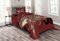ABAKUHAUS Drachen Tagesdecke Set, Japanische Drachen Doodle, Set mit Kissenbezug Sommerdecke, für Einzelbetten 170 x 220 cm, Elfenbein Rubin