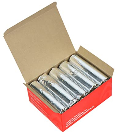 NKlaus 2 x snabbstart kol 10 rullar Ø 33 mm 100 stycken kol för rökning set
