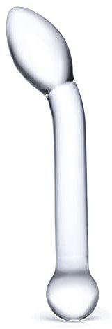 Glas Slimline G-Spot Dildo, Transparent, 8-Inch