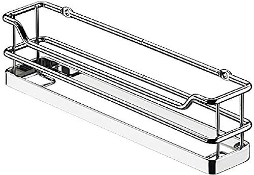 Gedotec Built-in basket cleaning agent basket shelf basket kitchen cupboard – niche and doors – polished steel chrome, all-purpose basket cleaning products kitchen utensils 368 x 103 x 79 mm 1 piece