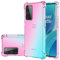 Jhxtech for OnePlus 9 Pro 5G Case, Clear Cute Gradient Phone Case Slim Anti Scratch Flexible TPU Cover Shockproof Protective Case for OnePlus 9 Pro 5G (Pink/Green)