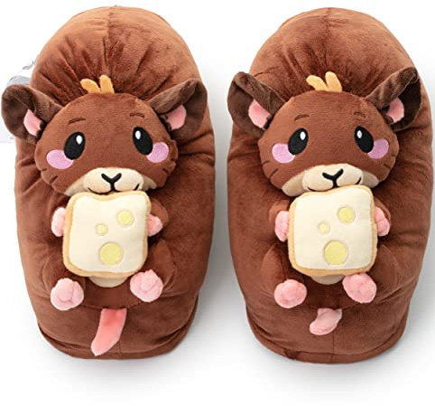 corimori *Ampia Selezione* Divertenti Pantofole di Peluche con Animali, 34/44 EU