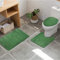Badezimmer Set,Jägergrüne Holzbretter in grüner Farbe Rustikale Scheune Ackerland Dorfleben Ländliches B,rutschfeste Badematte und WC-Vorleger-Set, schnelltrocknend, weich, wasserabsorbierend,3-teilig