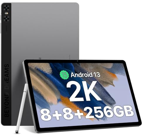 UMIDIGI A15 Tab Tablet, 16(8+8) GB+256GB (1TF), Android 13 tablet Octa-Core, 11 inch tablet with pen and Cases, 4G Dual SIM, 2K|7500mAh20W|13MP+8MP|4 Speakers|BT5.0|GMS |Wireless Projection|GPS