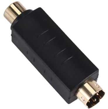 Quystetes Convertitore A Spina per Adattatore Video Composito Femmina S-Video da A, Adattatore per Connettore Prolunga Mini DIN 4 Pin