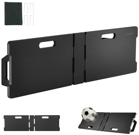 VEVOR Tablero de Rebote de Fútbol, Pared de Fútbol Portátil (Negro, 1150 x 330 mm)