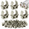 Enhon 100 Stück M20 Rohr-Klemmschellen, PVC Rohrschellen Für Rohrdurchmesser 20 mm, Grau Klemmschelle Für Isorohr, Stangenrohr, Kabel Leerrohr Anreihbar und zum Festschrauben Geeignet