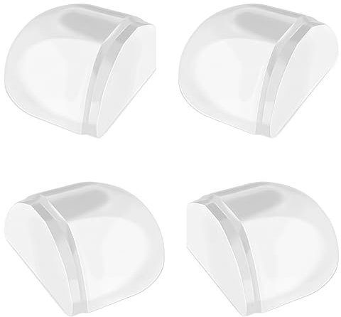 Hantoc Set di 4 fermaporta trasparenti autoadesivi per pavimento – senza foratura, adatto per tutti i pavimenti duri, protezione da pareti e mobili