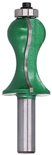 Router Bit, 12mm Shank Half Round Milling Cutter Guided Profiler Router for Trimming Line Mold Flute Wood Router Bit for Stair Handrail Production