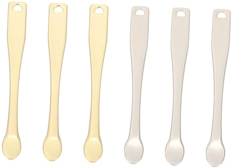 LRXIYODE 6pezzi Cucchiaio Per Cosmetici Zinzo Applicatore Per Crema Viso Strumento Per Cucchiaio Cosmetico Per Trucco Per Miscelare e Applicare Lozioni Idratanti Maschere Facciali