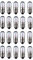 20er Set WireThinX Röhrenlampe 2 W, 24 V - Sockel E10