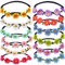 12 Piezas de Diadema de Guirnalda Floral Corona de Flores de Moda de Chicas de Multicolor para Festival Boda Fiesta