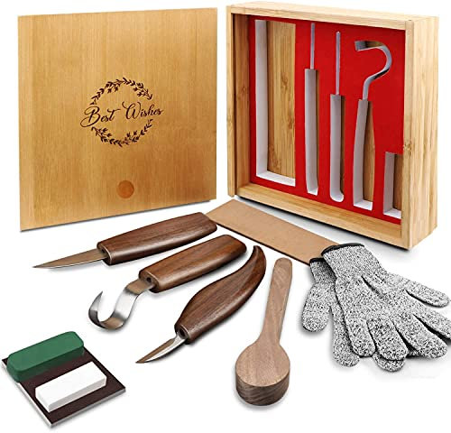 Set di strumenti per intagliare il legno, 11 in 1, kit di strumenti per intagliare il legno, per principianti, include coltello da intaglio