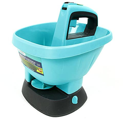Greenmill GR0032 - Spargitore elettrico a mano, funzionamento a batteria, regolazione della dose, 2,7 l