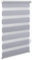 OBdeco Doppelrollo Duo Rollo Klemmfix ohne Bohren B120cm x H130cm(Stoffbreite 116 cm) Hellgrau für Fenster lichtdurchlässig und verdunkelnd