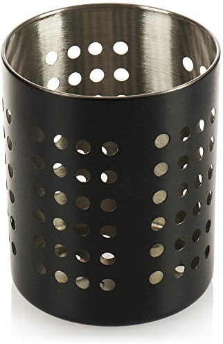 com-four® égouttoir à couverts - porte-ustensiles de cuisine en acier inoxydable - panier à couverts, porte-cuillère en bois en métal - porte-serviettes moderne - porte-couverts en métal (anthracite)