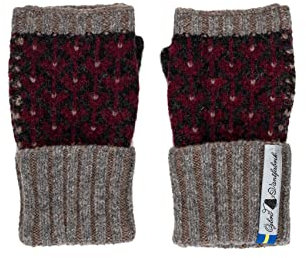 ÖJBRO VANTFABRIK Armstulpen Pulswärmer Damen 100% Merinowolle fingerlose Handschuhe Strick-Stulpen warm weich Armstrumpf aus Schweden