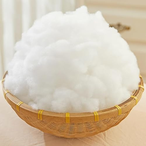 Hollowfibre Grade Stuffing for Filling Toys / 100% Soft Virgin Hollow Fibre Cushion Filling, Pillows Craft, Dolls, teddy Bear, Toppers, Pet Beds (500Gram)