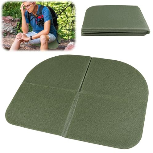 Sitzunterlage Outdoor, Sitzkissen Faltbar Wasserdicht Kissen Leichte Sitzmatte Tragbare für Camping Wandern Stadion Bank, Geschenke für Kinder und Erwachsene (39x29cm)