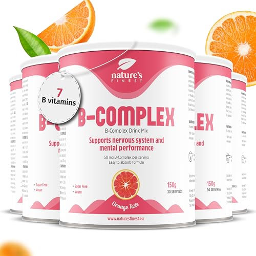 Nature's Finest by Nutrisslim Vitamin B Complex 750 g - Energy & Immune System Support - High Strength B12 + Full Spectrum B Vitamins - Daily Supplement for Tiredness, Fatigue & Mental Performance