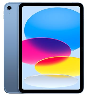 Apple iPad de 11 Pulgadas: Chip A16, Modelo de 11 Pulgadas, Pantalla Liquid Retina, 128 GB, Wi Fi 6, Redes 5G, cámaras Frontal y Trasera de 12 Mpx, Touch ID, autonomía para un día Entero – Azul