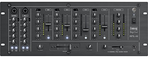 IMG STAGELINE MPX-44/SW 6-Kanal-Stereo-DJ-Mischpult