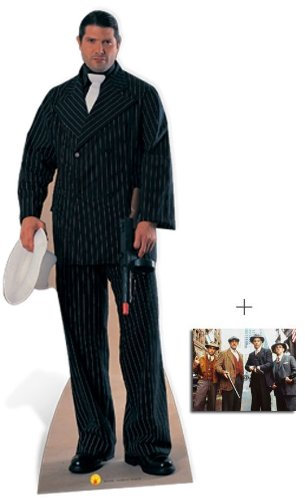 BundleZ-4-FanZ Fan Packs by Starstills Gangster Wearing Black pinstripe Suit - Gangsters & Molls - Gangster Party Cardboard 2D Standup/Cutout Plus 20x25cm Photo