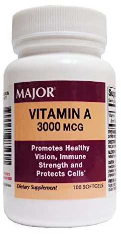 Major Vitamin A Capsule 00904208560 1 Bottle, 100 per Bottle