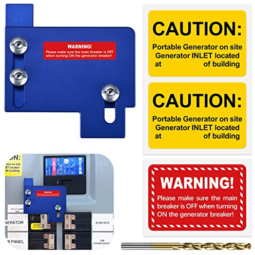 LATING Generator Interlock Kit for Cutler Hammer Only CH Series TAN Breaker Panels with 1 1/2 Inches Spacing, 150 and 200 Amp, Blue
