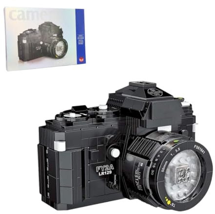 Pasyru Kreativ Digital Kamera Bausteine Bausatz, 627 Teile SLR Camera Bausteine Spielzeug, Retro Digitalkamera Bausätze Modellbausatz, Geschenk für Erwachsene und Jugendliche ab 16 Jahren
