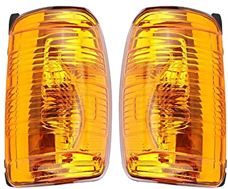 BIAREN Wing Mirror Indicator Lamp Lens Set Amber Left and Right For Ford Transit Mk8 2014 Onwards 1847388 1847390 Amber/Orange