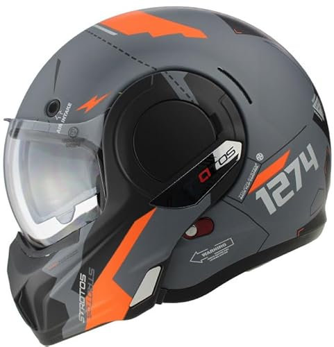 VPR F242 P/J Reverse Flip-Up Motorcycle Helmet - Double Visor Modular Jet Crash Helmet for Racing Sports Touring - Road Legal ECE 22.06 Approved Motorbike Helmets - M