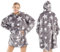 Keplin Oversized Blanket Hoodie - Thermal, Soft & Comfortable Throw Hoodie Blanket with Sherpa Lining, Large Pocket & Elasticated Cuff Sleeves - One Size Fits All, Perfect Gift - Regular (152x86x82cm)