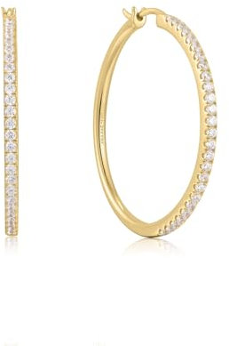 Ania Haie Damen-Creolen 925er Silber Zirkonia One Size, Gold 32026241