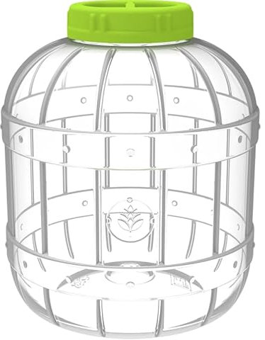 Do It at Home PET Plastic Jar Fermenter for Wine Beer Food Storage Fermenting Pickling Barrel (10 Litres)