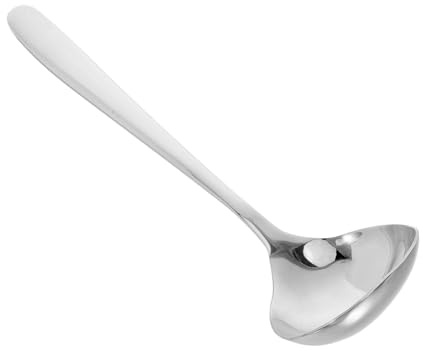 Warmhm Mestolo Cucchiaio in Acciaio Per Zuppa Cucchiaio Da Minestra Manico Lungo Utensile Da Cucina Per Uso Domestico Facile Da Pulire e Resistente