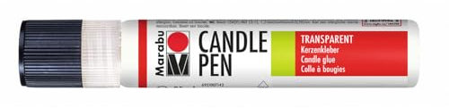 Marabu 18050009880 - Candle Pen Farblos, Wachskleber, wieder ablösbar, zum Aufbringen selbst hergestellter Wachsbilder auf Kerzen, 25 ml, Durchsichtig