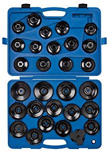 KING TONY 9AE6-7608 Jeu de clés à filtre à huile type coupelle Taille 76 mm 8 cannelures