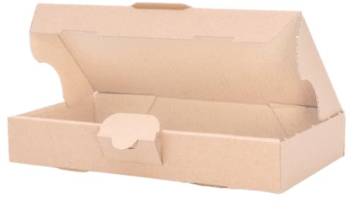 verpacking 100 Carton d'expédition pliable 22,5 x 14,5 x 3,5 cm, Marron, MB-XS cartons d'expédition extra-plats DIN A5 (22 x 13,6 x 3,3 cm) Poste Boîte pliante