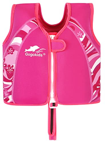 Kids Swim Trainer Vests Boys Girls Floating Jackets Waterproof Learn-to-Swim Swiming Equipment for Children (Pink, M)