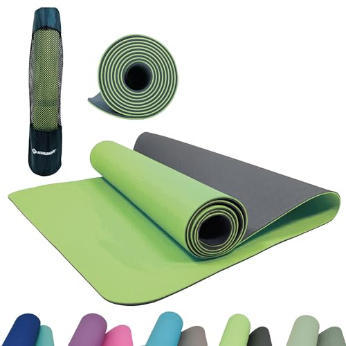 Schildkröt Esterilla de Yoga para Ejercicios, 4mm, Bicolor en un Estuche
