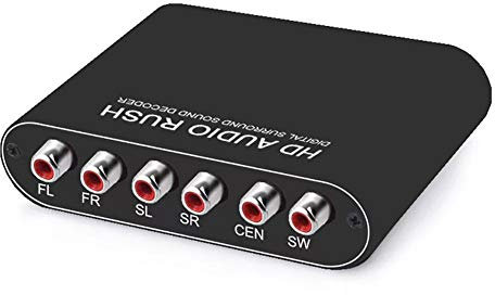 DTS/AC3 Dolby ljuddekoder, SPDIF digital optisk koaxial till analog RCA lotus huvud 5.1 kanal, RCA L/R + 3,5 mm jack ljudkonverterare kompatibel