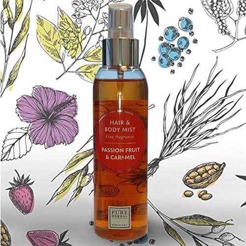 Hair & Body mist Pure Herbal Profumo per capelli 150 ml (Passion Fruit e Caramel)